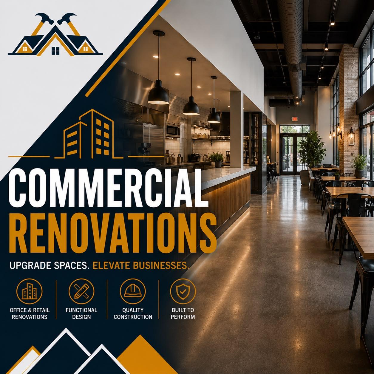 A completed commercial renovation by ZEFF Construction