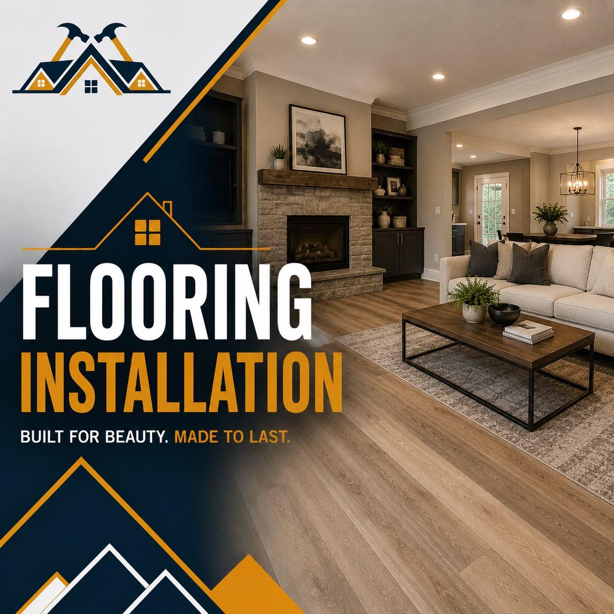 Newly installed flooring by ZEFF Construction