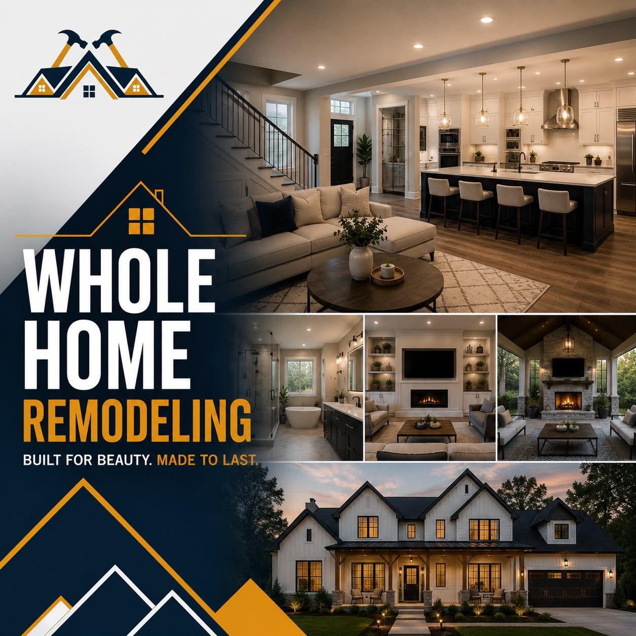 A completed whole-home remodel by ZEFF Construction