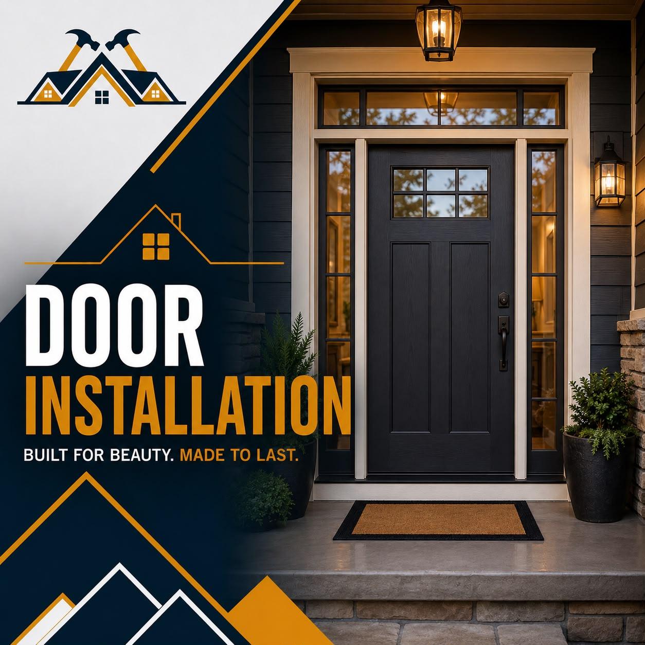 A newly installed door by ZEFF Construction