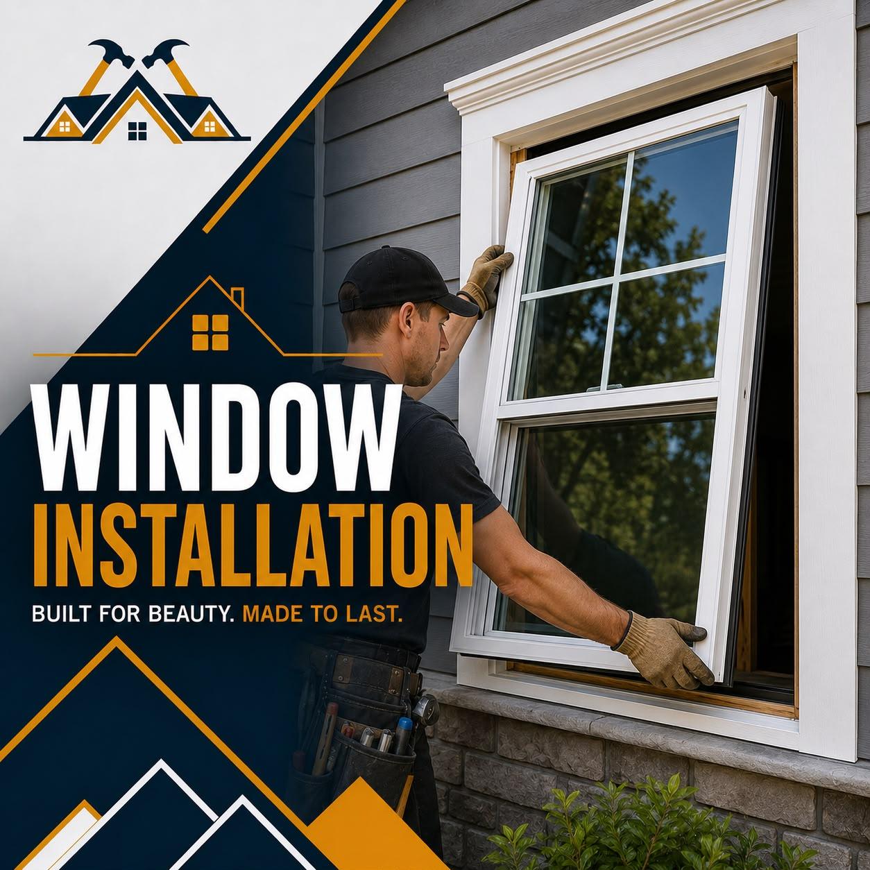 Newly installed windows by ZEFF Construction